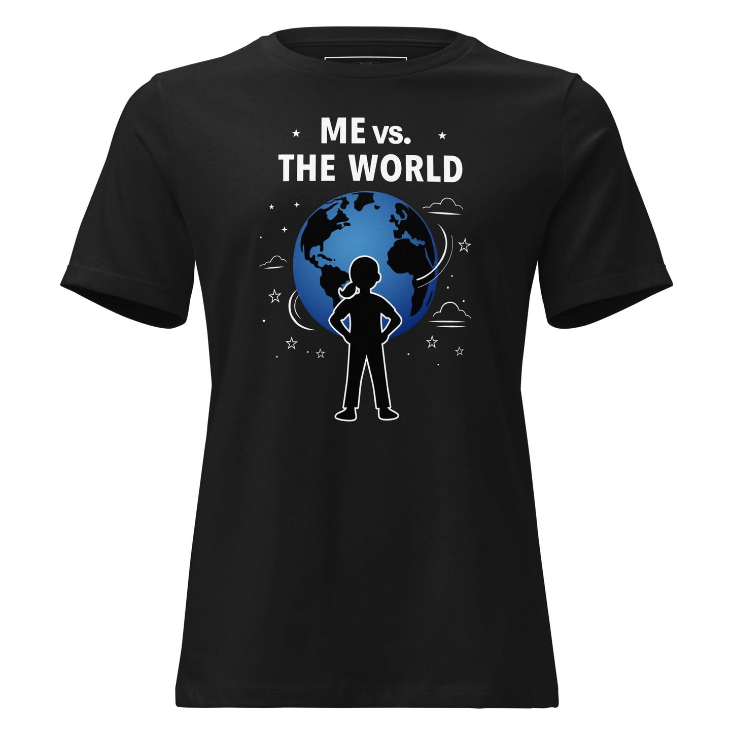 Me vs The World Adults Blue globe special edition shirt
