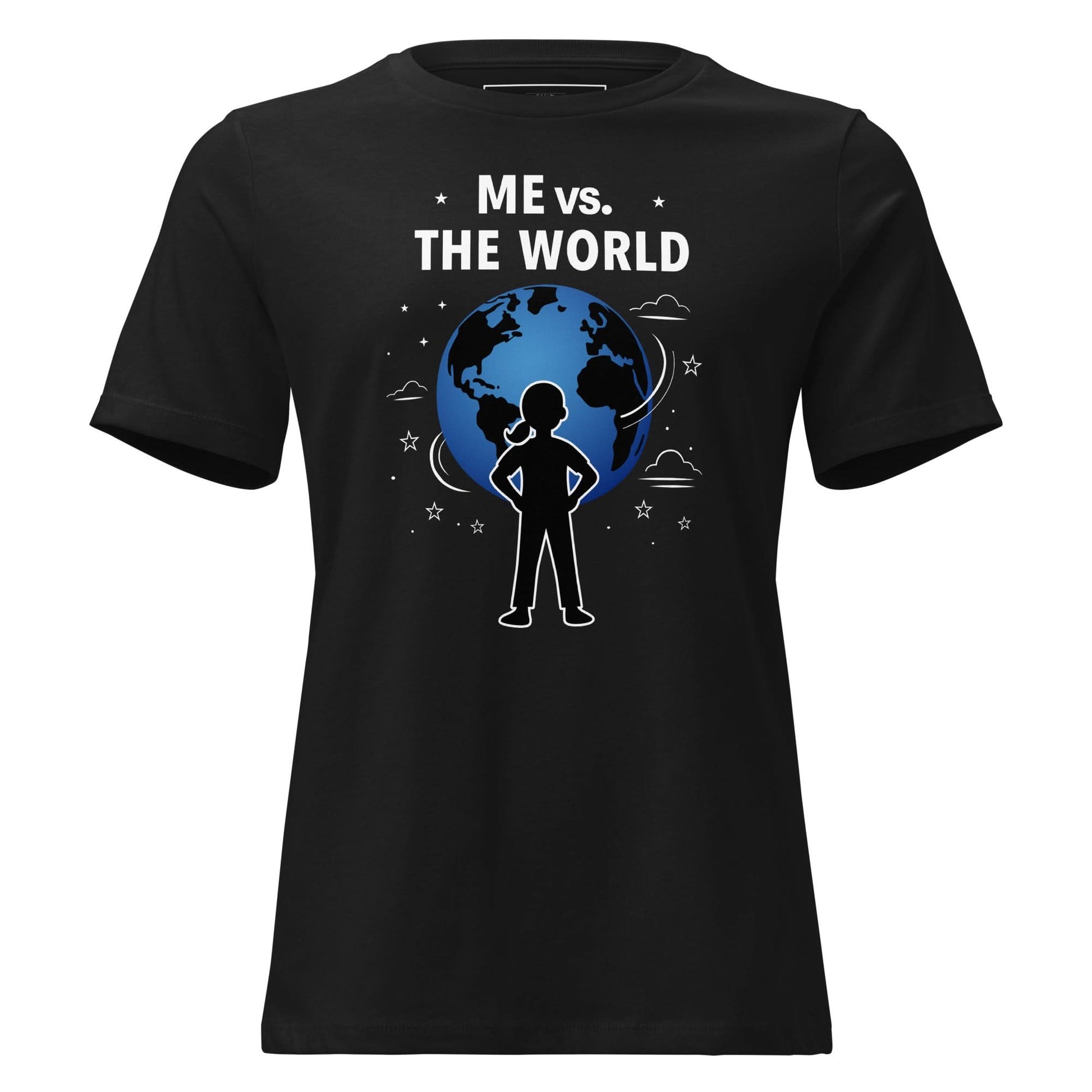 Me vs The World Adults Blue globe special edition shirt